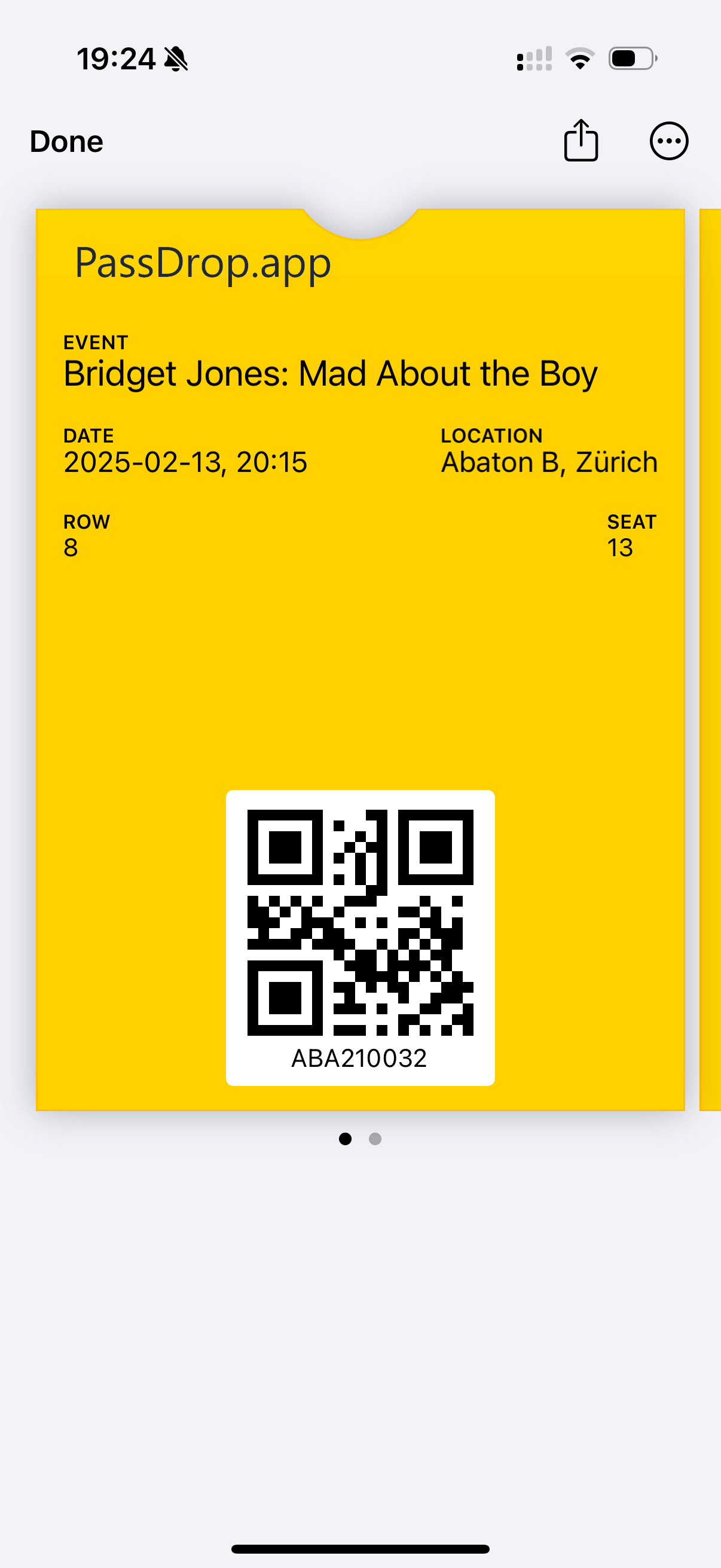 Movie Ticket Wallet Pass
